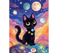 NAHUIGOOD Diy Kit Broderie Point De Croix,Ciel Étoilé 11Ct40X50Cm Kit Canevas Complet Avec Fils Canevas Kit Complet Moderne Loisirs Créatifs Adultes