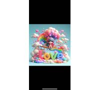 NAHUIGOOD Diy Kit Broderie Point De Croix,Fille Arc-En-Ciel 11Ct40X50Cm Kit Canevas Complet Avec Fils Canevas Kit Complet Moderne Loisirs Créatifs Adultes