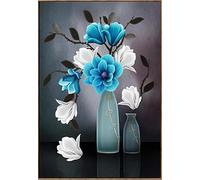 NAHUIGOOD Diy Kit Broderie Point De Croix,Fleurs 11Ct40X50Cm Kit Canevas Complet Avec Fils Canevas Kit Complet Moderne Loisirs Créatifs Adultes