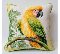 NAHUIGOOD Diy Kit Broderie Point De Croix,Perroquet 45X45Cm Point De Croix De Taie D'Oreiller 11Ct Cross Stitch Embroidery Starter,De Couture À La Main Pour Adultes