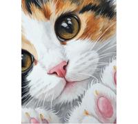 NAHUIGOOD kit point de croix imprimé enfant,Chat de compagnie mignon 11CT40x50cm,Point de Croix Kit de Broderie 11CT DIY Point De Croix