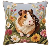 NAHUIGOOD Kits De Coussin Au Point De Croix Pour Les Hamster 45X45Cm Point De Croix De Taie D'Oreiller 11Ct Cross Stitch Embroidery Starter,De Couture À La Main Pour Adultes