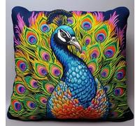 NAHUIGOOD Kits De Coussin Au Point De Croix Pour Les Phénix 45X45Cm Point De Croix De Taie D'Oreiller 11Ct Cross Stitch Embroidery Starter,De Couture À La Main Pour Adultes