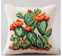 NAHUIGOOD Kits De Coussin Au Point De Croix Pour Les Plantes Succulentes 45X45Cm Kit De Coussin Au Point De Croix Pour Une Décoration Créative De La Maison Kit De Couture,