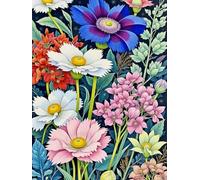 NAHUIGOOD Point de Croix Kit Complet Estampé,Magnifique coucher de soleil, éléphants 11CT40x50cm,Broderie Point de Croix Imprimé Kit de broderie au point de croix