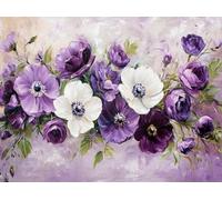 NAHUIGOOD point de croix kit complet,fleurs 11CT40x50cm,canevas debutant broderie imprimé kits de broderie estampillés pour adultes décoration murale