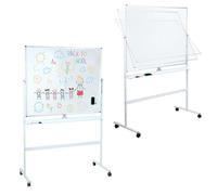 Naievear Tableau Blanc Effacable Sur Pied-90x120cm Tableau Magnetique Mural, Hauteur Réglable avec Support, Whiteboard Double Face avec Accessoire, pour l'école à Domicile, le Bureau