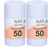 Naïf Baby & Kids Mineral Sun Stick SPF50 Crème Protection Solaire 2x36 g