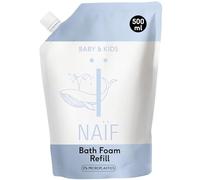 Naïf - Bain moussant nourrissant - Recharge - Bain moussant pour enfants à l'huile de coton - Soin bébé aux ingrédients d'origine naturelle - Vegan - Sans microplastiques ni huiles minérales - 500 ml