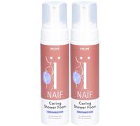 Naïf Caring Shower Foam Mousse(S) 2x200 ml