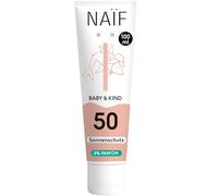 Naif Baby & Kids Mineral Sunscreen SPF 50 0 % Perfume crème protectrice solaire pour les mamans et les bébés sans parfum SPF 50 100 ml