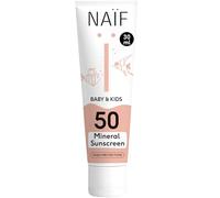 Naïf Crème Solaire Minérale Bébé & Enfant SPF 50 - Parfum doux, sans octocrylène, protection UVA/UVB, résistante à l’eau, testée dermatologiquement, sans microplastiques - 30 ml