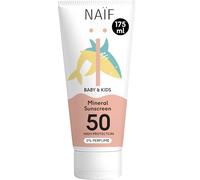 Naïf - Crème solaire minérale - pour bébé et enfant - 0% de parfum - SPF 50 - Protection UVA et UVB - Résistant à l'eau - Testé dermatologiquement - Sans microplastiques - 175 ml