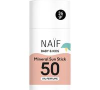 Naïf Stick Solaire Minéral Bébé & Enfant SPF 50 - 0% parfum, sans microplastiques, huiles minérales ni silicones, protection UVA/UVB, résistant à l’eau, testé dermatologiquement - 36 g