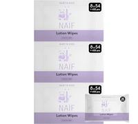 Naïf - Lingettes Lotion Sans Plastique - 1296 lingettes (24 x 54 lingettes) - pour bébé et enfant - fesses, corps, visage - type aloe vera et bambou - 0% parfum et alcool