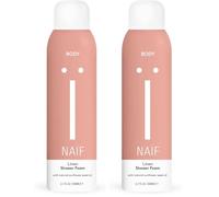 Naïf - Mousse De Douche Naturelle, senteur lavande & bergamote - 200ML, Mousse de douche pour le corps parfumée à la lavane et à la bergamote, Végan, Formule sans plastique, Bioplastique (Lot de 2)