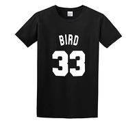 NAIFEN Larry and Bird Jersey Unisex 100% Cotton Short-Sleeve T-Shirts Black M