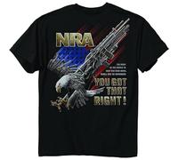NAIFEN Men's NRA You Got That Right T Shirt Black XXXL