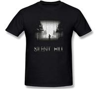 NAIFEN Mens Silent Hill Adult Unisex Short Sleeve T-Shirts Black S