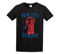 NAIFEN Youth of Today Fist Unisex 100% Cotton Short-Sleeve T-Shirts Black L