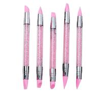naiil art Decoration Tool Silicone naiil art Sculpture Pen | Comfortable Control Fingernail Sculpting Tool | Double-Ended Rhinestone Nail Polish Carving Pen For Traveling Business Trip School