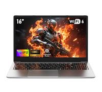 NAIKLULU 16 Pouces Ordinateur Portable Gaming R7 5825U Processor (2,0 à 4,5 GHz), 32GB RAM 1TB SSD Gaming Laptop 2025 Gamer Pc Portable Computer, Clavier Rétroéclairé/Webcam/Touchpad/Type-C/51.97Wh