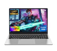 NAIKLULU 16 Pouces PC Portable Processor N100 (1,0 à 3,4 GHz) RAM 16 Go SSD 512 Go Laptop 2025 Ordinateur Portable, Clavier Complet Rétroéclairé/1920 x 1200p/Webcam/6000MAh