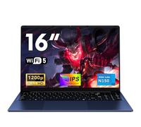 NAIKLULU Ordinateur Portable Laptop, 16 Pouces N150 Processor(1,2 à 3,6GHz), RAM 16GB SSD 1TB Pc Portable Computer 2025, 1920X1200P/6000Mah/Clavier Complet Rétroéclairé/Webcam/Touchpad