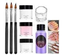Nail Acrylic Powder Kit, Compact Long-Lasting Manicure Tool with Brush and Mixing Cup, Nail Extension Powder for Travel Home Salon Use, Gift for Women