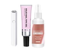 Nail Adhesive Gel - Bondage de texture solide, colle de kit acrylique | Small Pot Formula avec une propriété de rapide, strass durable pour la presse artificielle sur les ongles et l'utilisat
