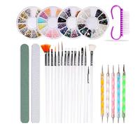Nail Art Brush Dotting Pen File de nail Filestones Dustrous Brush Brush Manucure Tool Set Soft Brush Hair Delate Flexible Exquise Faroubliss pour la maison Salon de manchage