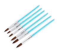 Nail Art Brush Set 6pcs avec Cheveux en Nylon pour Motif de Fleurs de Bricolage et Dessin de Peinture, Poignée Ergonomique avec, Tube en Aluminium électroplaté pour une Utilisation