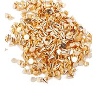 Nail Art Décoration 100 Pièces 3*3mm Cône Métallique Couleur Dorée Pointe Goujons Nail Art Minuscule Bâton