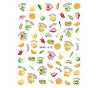 Nail Art Design Fruits Orange Cerise Citron Avocat Fraise Pastèque Dos Colle Ongles Autocollants,Han672