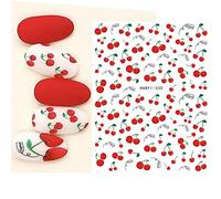 Nail Art Design Fruits Orange Cerise Citron Avocat Fraise Pastèque Dos Colle Ongles Autocollants,Han330