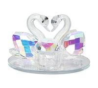 Nail Art Dish Dappen Exquis - Tasse Liquide Acrylique en Cristal en Forme de Cygne élégant pour l'utilisation de la Maison et du Salon | Support Mixage Verre Nail Art et Accessoire Photographie