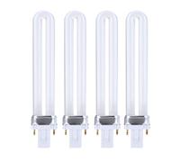 Nail Art Dryer Lamp Tube Nail Art Dryer Lamp Bulb Tube 9W UV Light Bulb Replacement UV for Machine Gel Curing, 4Pcs