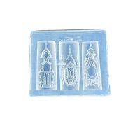Nail Art en silicone pour les châteaux européens en relief églises angéliques nail art