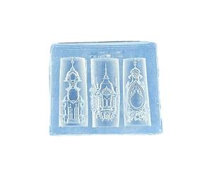 Nail Art en silicone pour les châteaux européens en relief églises angéliques nail art