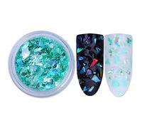Nail Art Glitter Fluorescent Papier De Verre Poussière Puissance Manucure DIY Décor Vert Économique et Durable