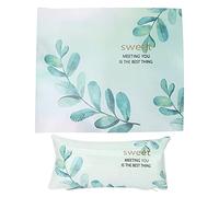 Nail Art Hand Pillow with Mat | Detachable Green Leaves Pattern Arm Rest | Functional Hand Support for Nail Salon/Home | - Protective PU Leather, Easy to Maintain