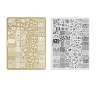 Nail Art Images Stamping Template Fleur Dentelle Designs Ongles Polonais Manucure Pochoirs pour Maison et Salon