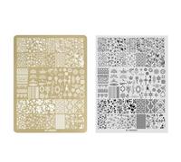 Nail Art Images Stamping Template Fleur Dentelle Designs Ongles Vernis Stamps Manucure Pochoirs pour Maison et Salon Utilisation Nail Images Plaque
