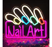 Nail Art néon sign personnalisé vernis à ongles et design d'art LED salon de beauté décoration murale manucure Studio Spa Home Corner manucure cadeau pour les technologies des ongles (13,8 "X11")