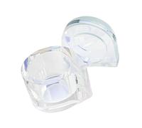 Nail Art Plat en verre de cristal avec couvercle pour ongles liquides Monomère Plat de manucure Outil de manucure