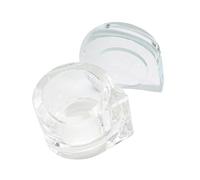 Nail Art Plat en verre de cristal avec couvercle pour ongles liquides Monomère Plat de manucure Outil de manucure