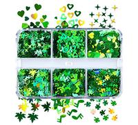 Nail Art St 'Patrick Theme Vert Paillettes Brillant Étalon Pour Mom Girls Bijoux Polymère Téléphone Décoration Disques Slimes