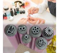 Nail Art Stamp Pen, 6Pcs Nail Art Flower Stamp Pen, Nail Stamper Kit, Nail Stamp Pen DIY Nail Art Tools for Women Girls, Nail Stamper Printer Nail Supplies (6 Pcs)