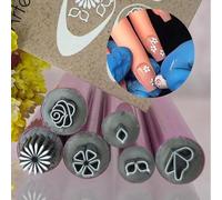 Nail Art Stamp Pen Set,Nail Art Flower Stamp Pen,Nail Art Stamping Pen,Nail Art Pen Set,6pcs DIY Nail Art Dotting Tools for Girls And Women,Graffiti Nail Stamp Pen with 6 Different Patterns