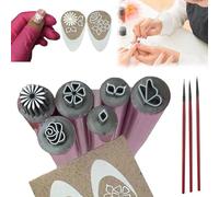 Nail Art Stamp Pens, Nail Art Precision Stamp Pen, Nail Art Stamp Pen Flower, Nail Graffiti Nail Art Dotting Tools, 6/ 10 Pcs Nail Stamp Pen Diy Nail Art Tools (6PCS)